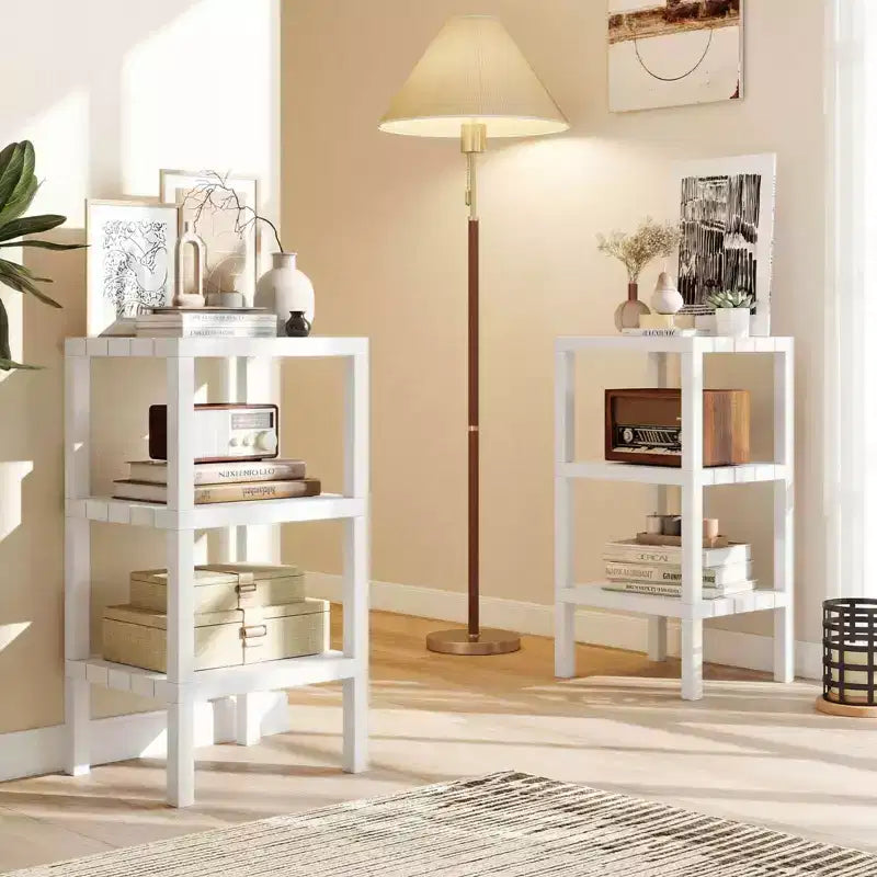 Costway 6-Tier Plastic Modular Storage Shelves Open Display Utility Shelving Unit