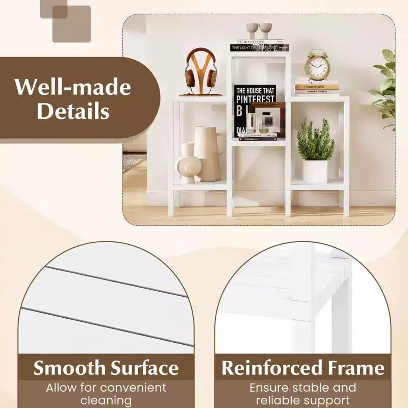 Costway 6-Tier Plastic Modular Storage Shelves Open Display Utility Shelving Unit