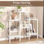 Costway 6-Tier Plastic Modular Storage Shelves Open Display Utility Shelving Unit