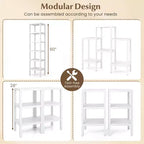 Costway 6-Tier Plastic Modular Storage Shelves Open Display Utility Shelving Unit