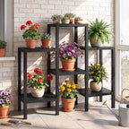 Costway 6-Tier Plastic Modular Storage Shelves Open Display Utility Shelving Unit