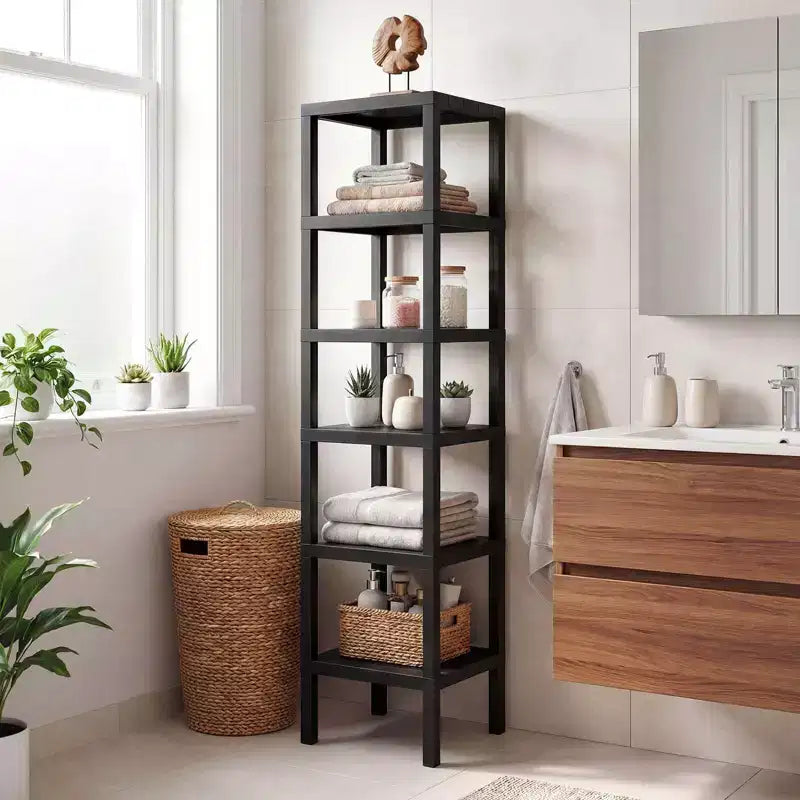 Costway 6-Tier Plastic Modular Storage Shelves Open Display Utility Shelving Unit