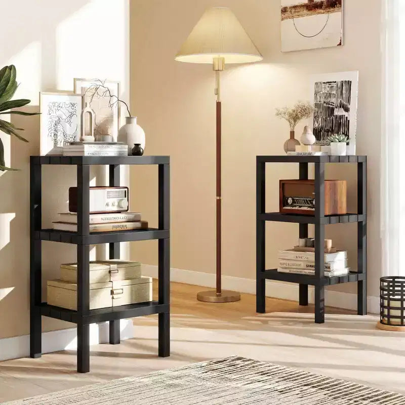 Costway 6-Tier Plastic Modular Storage Shelves Open Display Utility Shelving Unit