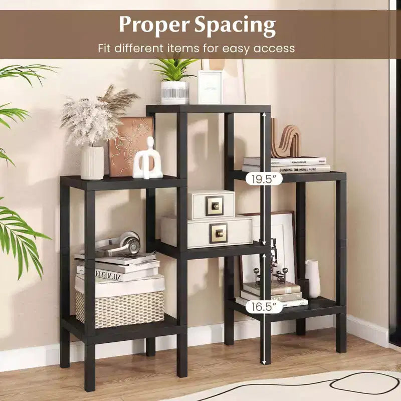 Costway 6-Tier Plastic Modular Storage Shelves Open Display Utility Shelving Unit