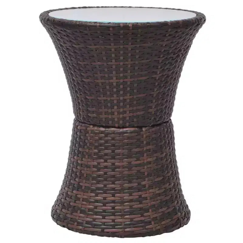 vidaXL Patio Bistro Set Patio Round Table Set Conversation Set Rattan