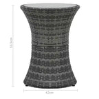 vidaXL Patio Bistro Set Patio Round Table Set Conversation Set Rattan