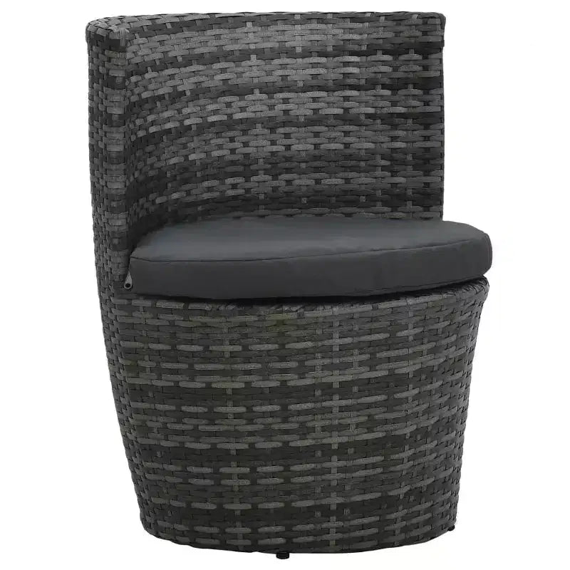 vidaXL Patio Bistro Set Patio Round Table Set Conversation Set Rattan