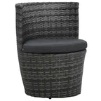 vidaXL Patio Bistro Set Patio Round Table Set Conversation Set Rattan