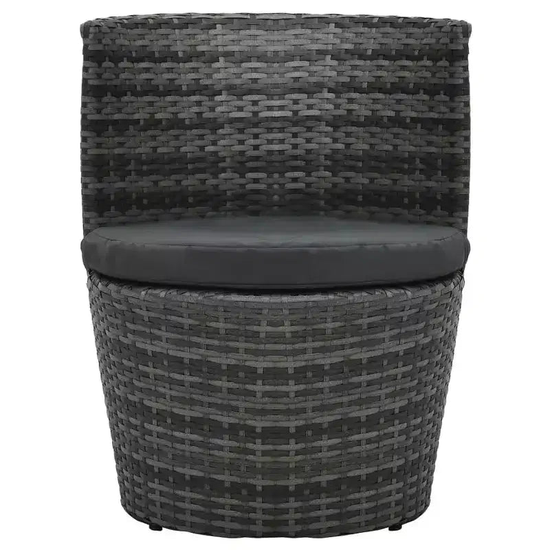 vidaXL Patio Bistro Set Patio Round Table Set Conversation Set Rattan