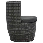 vidaXL Patio Bistro Set Patio Round Table Set Conversation Set Rattan