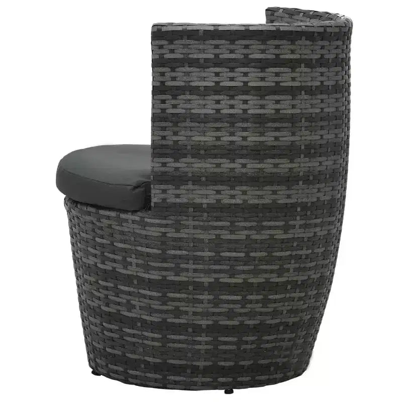 vidaXL Patio Bistro Set Patio Round Table Set Conversation Set Rattan