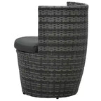vidaXL Patio Bistro Set Patio Round Table Set Conversation Set Rattan