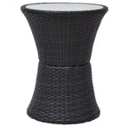vidaXL Patio Bistro Set Patio Round Table Set Conversation Set Rattan