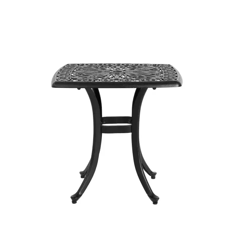Whisen 3 Piece Patio Rustproof Furniture Sets & Outdoor Aluminum 1 Round Table and 2 Chairs with Soft Cushion
