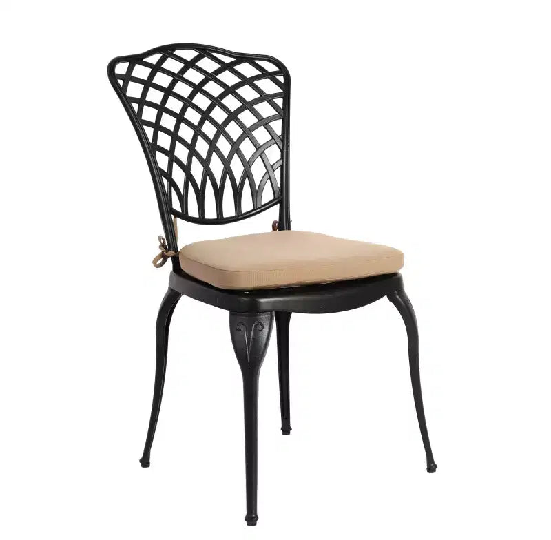 Whisen 3 Piece Patio Rustproof Furniture Sets & Outdoor Aluminum 1 Round Table and 2 Chairs with Soft Cushion