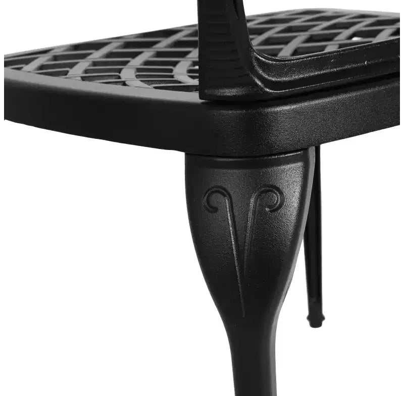Whisen 3 Piece Patio Rustproof Furniture Sets & Outdoor Aluminum 1 Round Table and 2 Chairs with Soft Cushion