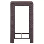 vidaXL Patio Bar Set Outdoor Bistro Set Bar Stool Bistro Table Poly Rattan
