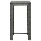 vidaXL Patio Bar Set Outdoor Bistro Set Bar Stool Bistro Table Poly Rattan