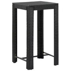vidaXL Patio Bar Set Outdoor Bistro Set Bar Stool Bistro Table Poly Rattan