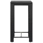 vidaXL Patio Bar Set Outdoor Bistro Set Bar Stool Bistro Table Poly Rattan