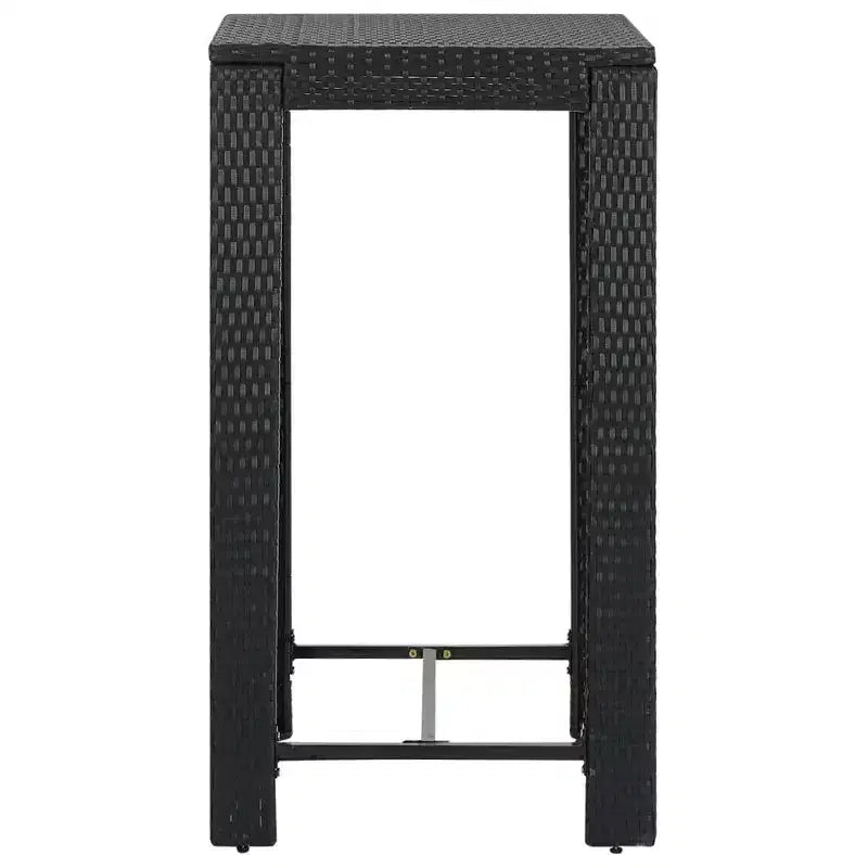 vidaXL Patio Bar Set Outdoor Bistro Set Bar Stool Bistro Table Poly Rattan