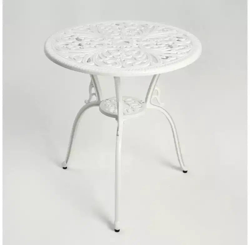 Whisen 3 Piece Patio Rust-Resistant Furniture Sets, Outdoor Aluminum 1 Round Table and 2 Chairs with Umbrella Hole