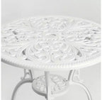 Whisen 3 Piece Patio Rust-Resistant Furniture Sets, Outdoor Aluminum 1 Round Table and 2 Chairs with Umbrella Hole
