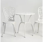 Whisen 3 Piece Patio Rust-Resistant Furniture Sets, Outdoor Aluminum 1 Round Table and 2 Chairs with Umbrella Hole
