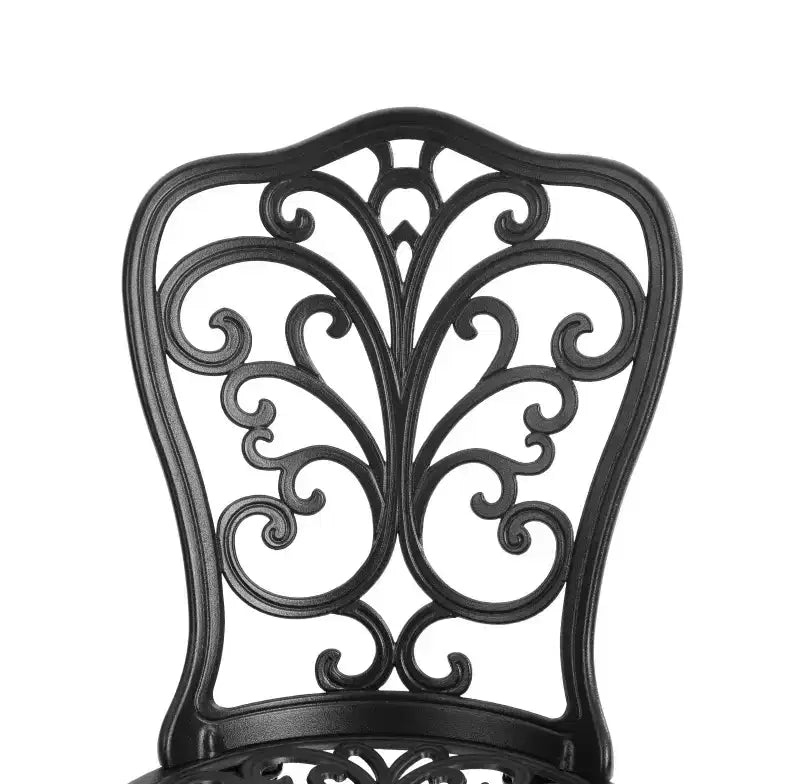 Whisen 3 Piece Patio Rust-Resistant Furniture Sets, Outdoor Aluminum 1 Round Table and 2 Chairs with Umbrella Hole