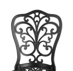 Whisen 3 Piece Patio Rust-Resistant Furniture Sets, Outdoor Aluminum 1 Round Table and 2 Chairs with Umbrella Hole