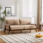 Christopher Knight Home Sneha Modern 74 3-Seater Wooden Velvet Upholstered Sofa