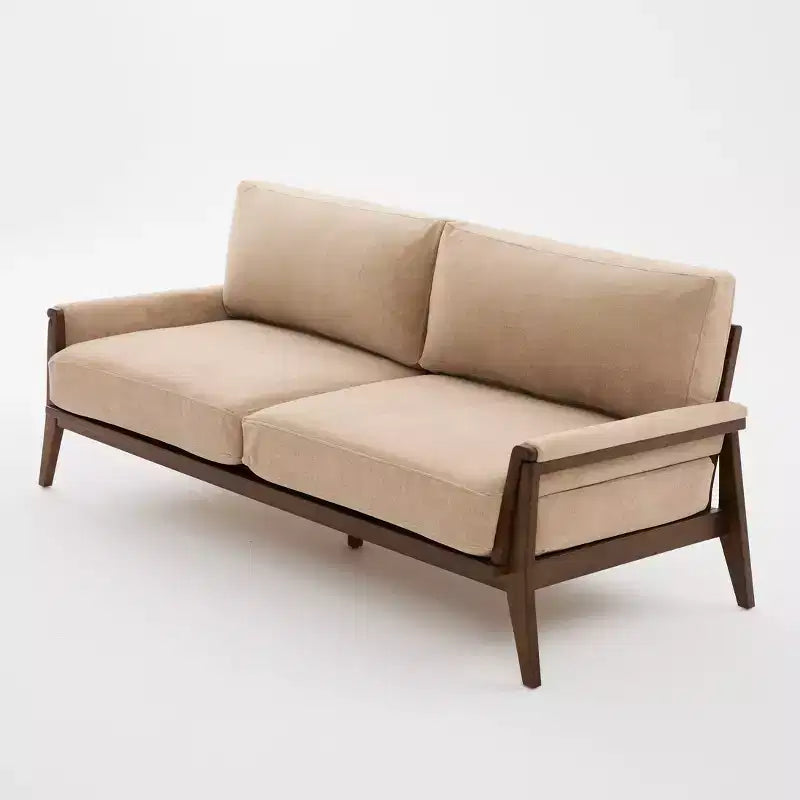 Christopher Knight Home Sneha Modern 74 3-Seater Wooden Velvet Upholstered Sofa