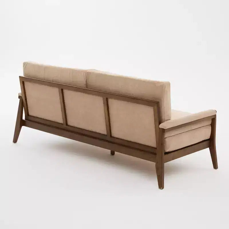Christopher Knight Home Sneha Modern 74 3-Seater Wooden Velvet Upholstered Sofa