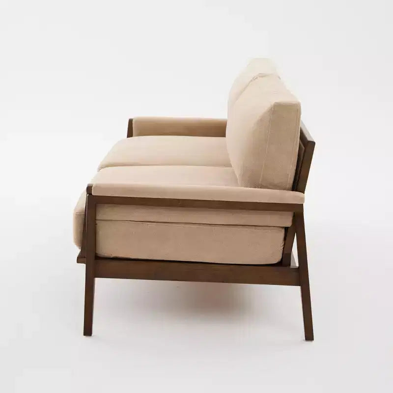 Christopher Knight Home Sneha Modern 74 3-Seater Wooden Velvet Upholstered Sofa