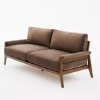 Christopher Knight Home Sneha Modern 74 3-Seater Wooden Velvet Upholstered Sofa