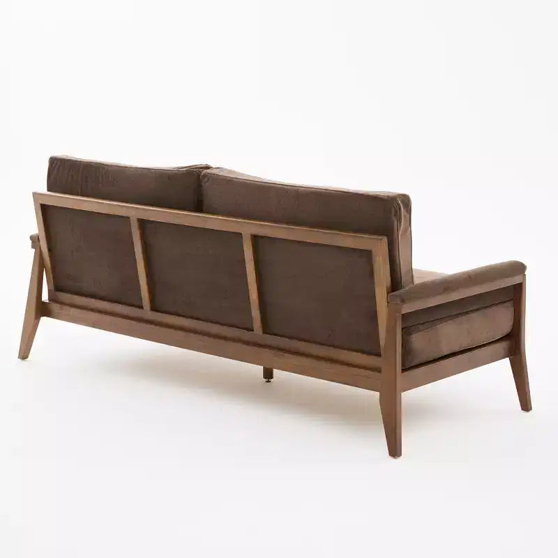 Christopher Knight Home Sneha Modern 74 3-Seater Wooden Velvet Upholstered Sofa
