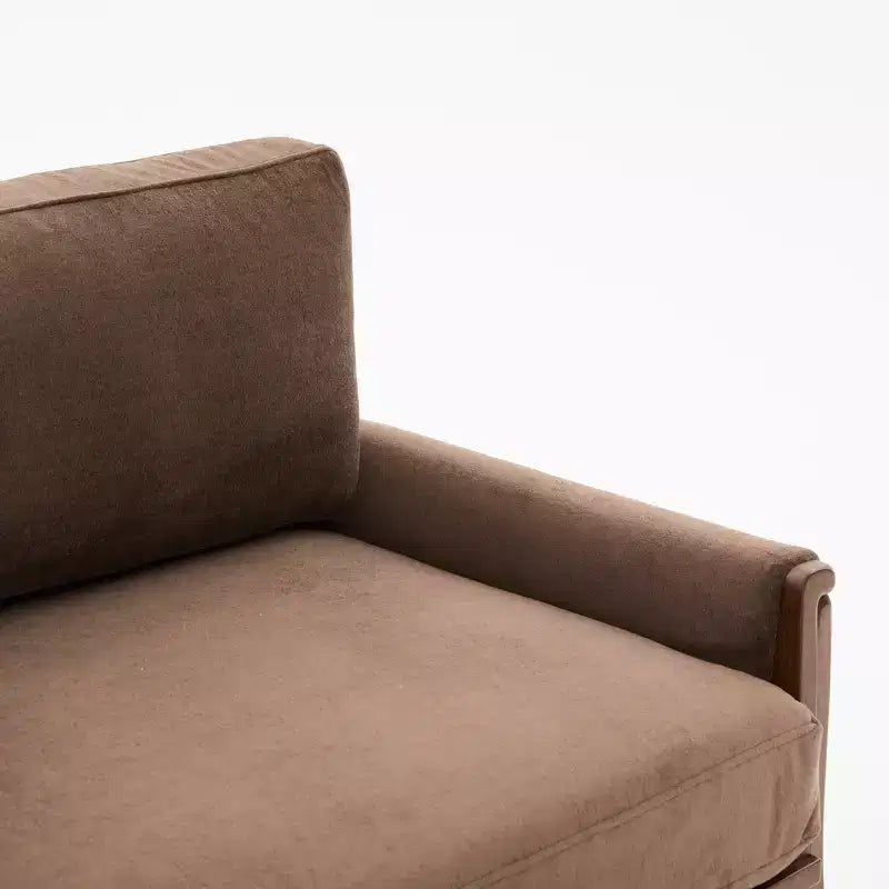 Christopher Knight Home Sneha Modern 74 3-Seater Wooden Velvet Upholstered Sofa