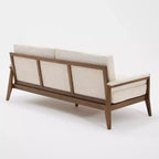 Christopher Knight Home Sneha Modern 74 3-Seater Wooden Velvet Upholstered Sofa