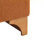 Modern Boucle Lounge Chair with Solid Wood Frame and Rolled Backrest, Soft Upholstery, for Various Rooms