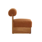 Modern Boucle Lounge Chair with Solid Wood Frame and Rolled Backrest, Soft Upholstery, for Various Rooms