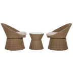 Drew Swivel Bistro Set - Indoor/Outdoor - PAT7544 - Natural/Taupe - Safavieh