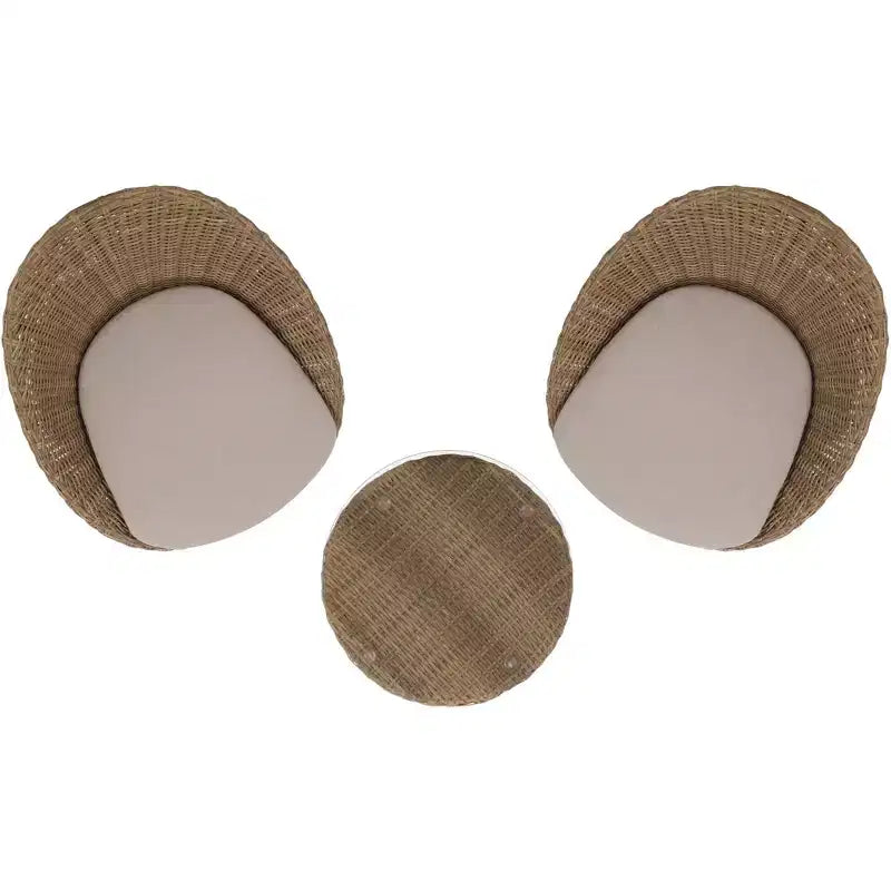 Drew Swivel Bistro Set - Indoor/Outdoor - PAT7544 - Natural/Taupe - Safavieh