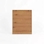 JVNOXK Four-tier shoe rack, freestanding wooden shoe cabinet, featuring two white cabinet doors and adjustable shelves, ideal for entryways