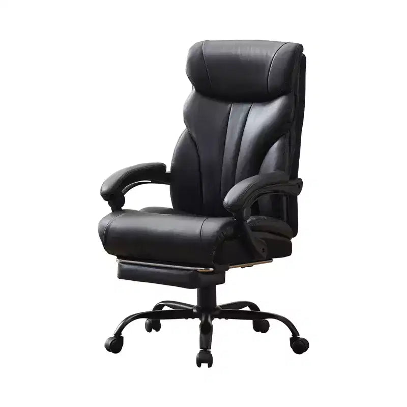 Office Desk Chair, 500 LBS Big and Tall Executive Chair with Footrest, 90-155 Recline Leather Gaming Chair