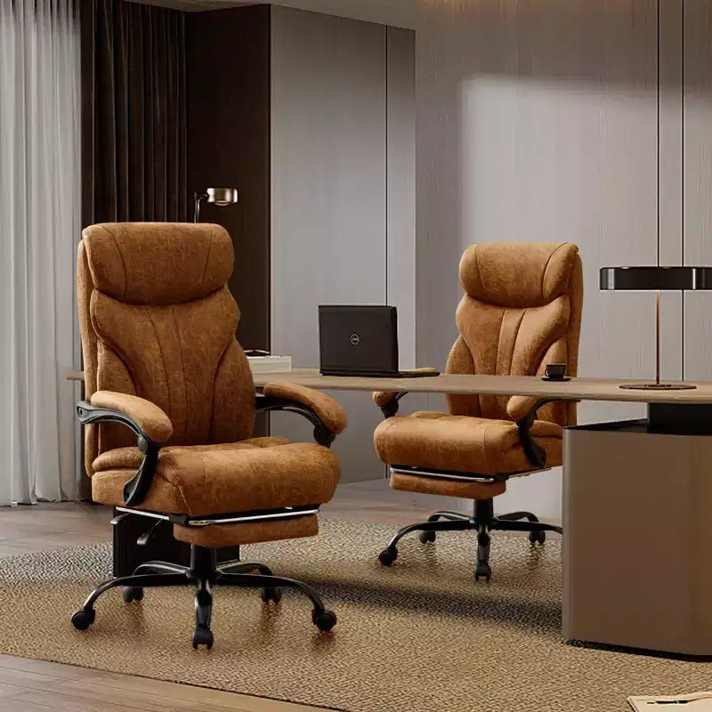 Office Desk Chair, 500 LBS Big and Tall Executive Chair with Footrest, 90-155 Recline Leather Gaming Chair