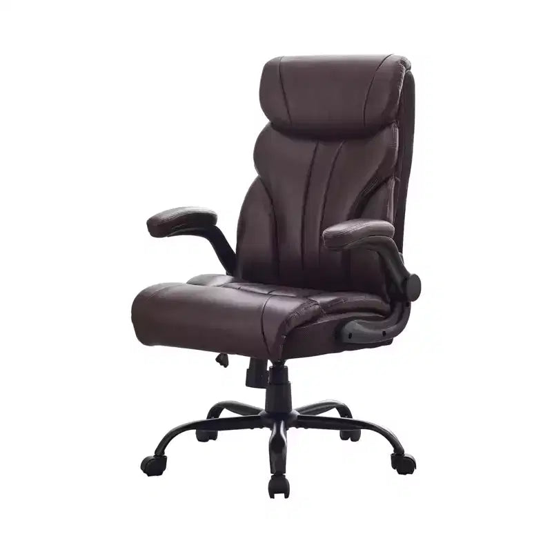Office Desk Chair, 500 LBS Big and Tall Executive Chair with Footrest, 90-155 Recline Leather Gaming Chair