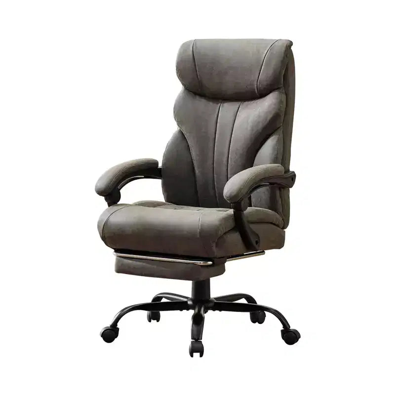 Office Desk Chair, 500 LBS Big and Tall Executive Chair with Footrest, 90-155 Recline Leather Gaming Chair