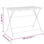 vidaXL Folding Bistro Set - Solid Acacia Wood and Steel, Rectangular Design