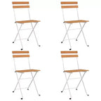 vidaXL Folding Bistro Set - Solid Acacia Wood and Steel, Rectangular Design