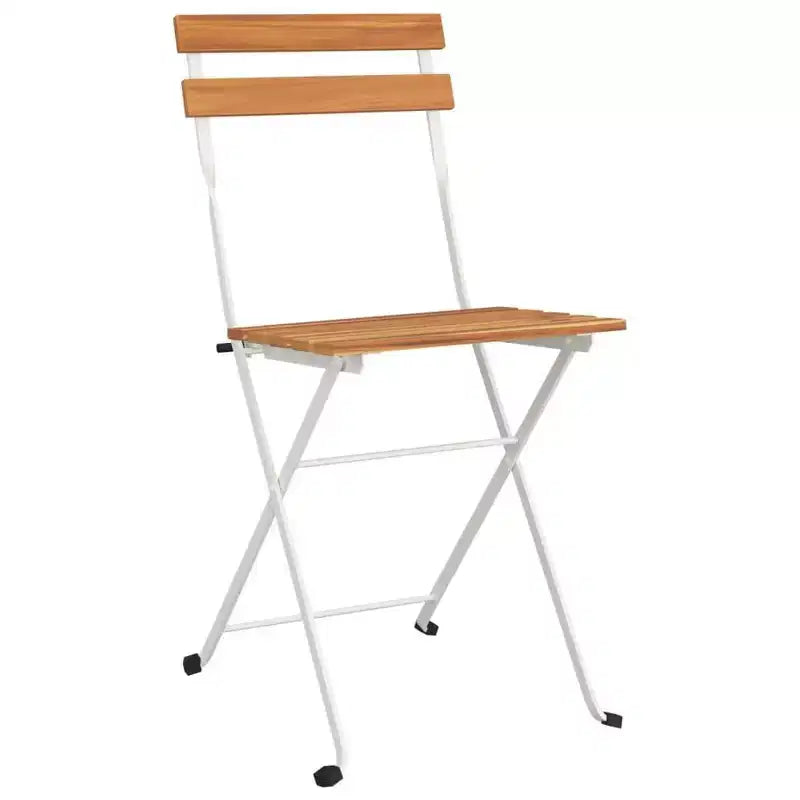 vidaXL Folding Bistro Set - Solid Acacia Wood and Steel, Rectangular Design